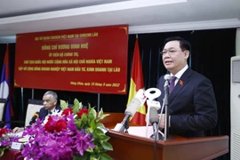 Chủ tịch Quốc hội khuyến khích cộng đồng doanh nghiệp Việt Nam tại Lào