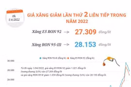 [Infographics] Giá xăng giảm lần thứ 2 liên tiếp trong năm 2022