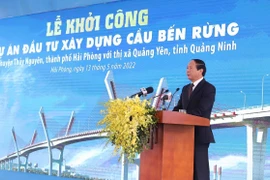 Hải Phòng khởi công xây dựng cầu Bến Rừng nối với Quảng Ninh