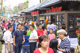 Sáng 1/5, Không gian Phố sách Hà Nội đã chính thức được khai trương sau 4 tháng thi công. (Ảnh: Minh Sơn/Vietnam+)