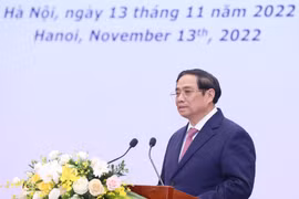 Thủ tướng Chính phủ Phạm Minh Chính phát biểu tại . (Ảnh: Lâm Khánh/TTXVN)