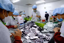 Ngành dược công bố doanh thu đạt 10.899 tỷ đồng, tăng 12,7% so với cùng kỳ năm trước. (Ảnh: Thanh Liêm/TTXVN)
