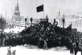 Không khí Cách mạng Tháng Mười ở Yekaterinburg (thành phố chính ở miền trung Nga, phía đông dãy núi Uran). (Ảnh: Tư liệu/TTXVN phát)