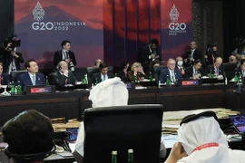 Các nhà lãnh đạo tham dự Hội nghị thượng đỉnh G20 ở Bali, Indonesia, ngày 15/11. (Ảnh: YONHAP/TTXVN)