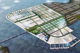 Phối cảnh dự án đầu tư xây dựng tuyến đê biển Nam Đình Vũ thuộc Khu kinh tế Đình Vũ-Cát Hải. (Ảnh: Hoàng Ngọc/TTXVN)