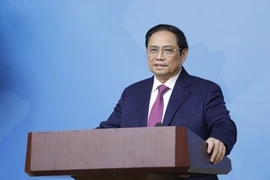 Thủ tướng Phạm Minh Chính chủ trì Hội nghị tổng kết công tác ngoại giao vaccine. (Ảnh: Dương Giang/TTXVN)