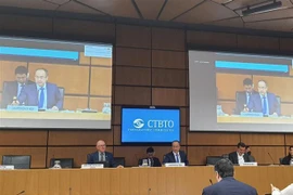 Đại sứ Việt Nam Nguyễn Trung Kiên chủ trì điều hành Cuộc họp lần thứ 62 Nhóm Công tác A của CTBTO. (Ảnh: TTXVN phát)