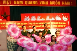 Một tiết mục của các chiến sĩ Cục Cảnh sát bảo vệ. (Ảnh: T.H/Vietnam+)