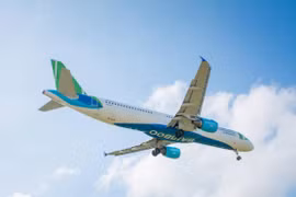 Hãng hàng không Bamboo Airways bay đúng giờ nhất 10 tháng. (Ảnh: CTV/Vietnam+)