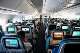 Hành khách trên một chuyến bay của Vietnam Airlines. (Ảnh: Minh Tuấn/Vietnam+)