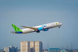 Máy bay của hãng hàng không Bamboo Airways. (Ảnh: CTV/Vietnam+)