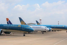 Thương hiệu kép giữa Vietnam Airlines và Pacific Airlines. (Ảnh: CTV/Vietnam+)