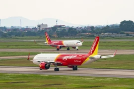 Máy bay của hãng hàng không Vietjet Air. (Ảnh: CTV/Vietnam+)