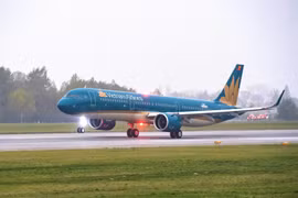 Máy bay của hãng hàng không Vietnam Airlines. (Ảnh: CTV/Vietnam+)