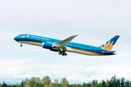 Máy bay của hãng hàng không Vietnam Airlines. (Ảnh: CTV/Vietnam+)