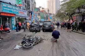 Hiện trường một vụ tai nạn giao thông. (Ảnh: Sơn Bách/Vietnam+)