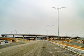 Nút giao Vành đai 3 với cao tốc Hà Nội-Hải Phòng dự kiến thông xe vào đầu năm 2021. (Ảnh: Minh Hiếu/Vietnam+)