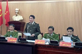 Công an Hà Nội công bố kết quả điều tra ban đầu thảm án khiến 2 người trong gia đình tử vong tại Thạch Thất (Ảnh: Võ Phương/Vietnam+) 