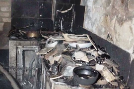 Bên trong căn nhà bị cháy (Ảnh: CTV Sơn Lê) 