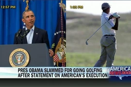 Ông Obama bị chỉ trích vì vội chơi golf sau phát biểu về vụ chặt đầu