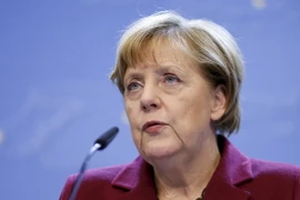 Thủ tướng Đức Angela Merkel tại một cuộc họp báo sau Hội nghị thượng đỉnh EU ở Brussels, Bỉ ngày 16/10. (Nguồn: Reuters/TTXVN)