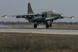 Máy bay Air Force Su-25 của không quân Nga tham gia một cuộc tập trận. (Nguồn: AFP/TTXVN)