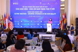 Phó Chủ tịch nước Võ Thị Ánh Xuân phát biểu tại Hội nghị Thượng đỉnh Doanh nhân nữ ASEAN 2022. (Ảnh: Văn Điệp/TTXVN)
