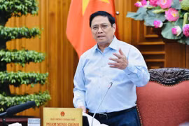 Thủ tướng Phạm Minh Chính chủ trì cuộc họp. (Ảnh: Dương Giang/TTXVN)