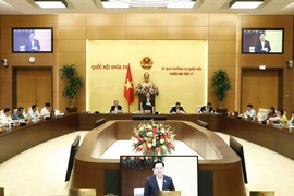 Quang cảnh phiên họp thứ 17 của Ủy ban Thường vụ Quốc hội. (Ảnh: An Đăng/TTXVN) 