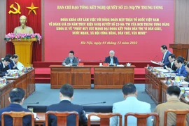 Quang cảnh buổi làm việc. (Ảnh: Minh Đức/TTXVN)