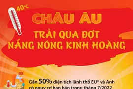 [Infographics] Châu Âu trải qua đợt nắng nóng kinh hoàng