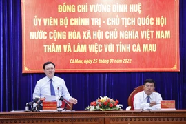 Chủ tịch Quốc hội Vương Đình Huệ phát biểu. (Ảnh: Doãn Tấn/TTXVN)