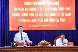 Chủ tịch Quốc hội Vương Đình Huệ phát biểu. (Ảnh: Doãn Tấn/TTXVN)