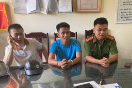 Phạm nhân Triệu Quân Sự bị bắt tại huyện Hà Trung, tỉnh Thanh Hóa. (Ảnh: Nguyễn Nam/TTXVN)
