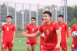 Toàn bộ cầu thủ U23 Việt Nam cho thấy tinh thần và thể trạng tốt sau khi trải qua 3 trận đấu vòng bảng. (Ảnh: VFF) 
