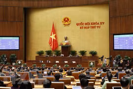 Quốc hội thông qua Luật Phòng, chống rửa tiền (sửa đổi). (Ảnh: Doãn Tấn/TTXVN) 