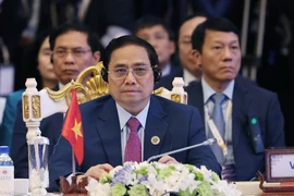 Thủ tướng Phạm Minh Chính dự Hội nghị Cấp cao ASEAN +3 lần thứ 25. (Ảnh: Dương Giang/TTXVN) 