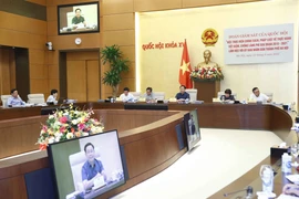 Chủ tịch Quốc hội Vương Đình Huệ phát biểu. (Ảnh: Doãn Tấn/TTXVN) 