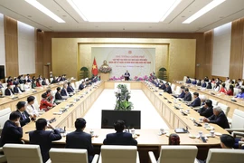 Quang cảnh buổi gặp mặt giữa Thủ tướng và đại diện các nhà giáo tiêu biểu, nhân kỷ niệm 40 năm Ngày Nhà giáo Việt Nam 20/11. (Ảnh: Dương Giang/TTXVN)