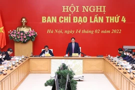 Thủ tướng Phạm Minh Chính chủ trì hội nghị. (Ảnh: Dương Giang/TTXVN) 