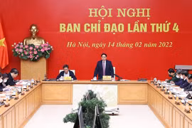 Thủ tướng Phạm Minh Chính chủ trì hội nghị. (Ảnh: Dương Giang/TTXVN) 