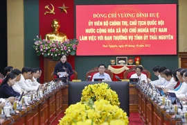 Quang cảnh buổi làm việc. (Ảnh: Doãn Tấn/TTXVN) 