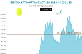 [Infographics] Đồng Bitcoin bất ngờ tăng vọt lên trên 44.000 USD
