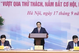 Thủ tướng Phạm Minh Chính phát biểu khai mạc hội nghị. (Ảnh: Dương Giang/TTXVN)