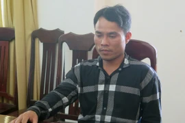 Đối tượng Đoàn Minh Hải tại trụ sở Công an tỉnh Phú Yên. (Ảnh: Xuân Triệu/TTXVN)