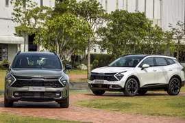 Thaco Auto chính thức xuất xưởng mẫu xe Kia Sportage thế hệ hoàn toàn mới. (Ảnh: TTXVN phát)