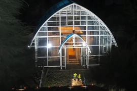 Tháp Phú Diên là một trong những công trình kiến trúc gạch Champa sớm nhất còn lại ở khu vực Miền Trung, khoảng thế kỷ VIII. (Ảnh: Tường Vi/TTXVN)