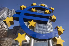 Trụ sở của Ngân hàng Trung ương châu Âu (ECB) ở Frankfurt am Main, Đức. (Ảnh: AFP/TTXVN)