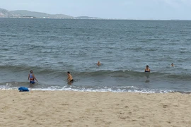 Bãi biển Bình Sơn-Ninh Chữ luôn sạch đẹp, là điểm đến lý tưởng của du khách. (Ảnh: Công Thử/TTXVN)