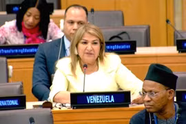 Bộ trưởng Giáo dục Venezuela Yelitze Santaella. (Nguồn: prokerala.com)
